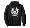 Womens Bleached Dy Mom Life Soccer Hoodie - Novelty Apparel Men Women