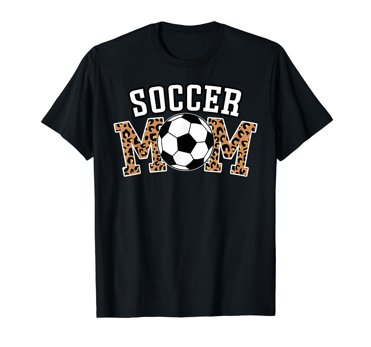 Leopard Soccer Mom Mom Who Love Soccer T-Shirt - Graphic Print Unisex