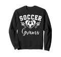 Soccer Grams Soccer Heart Sweatshirt - Casual Everyday Wear for Adults