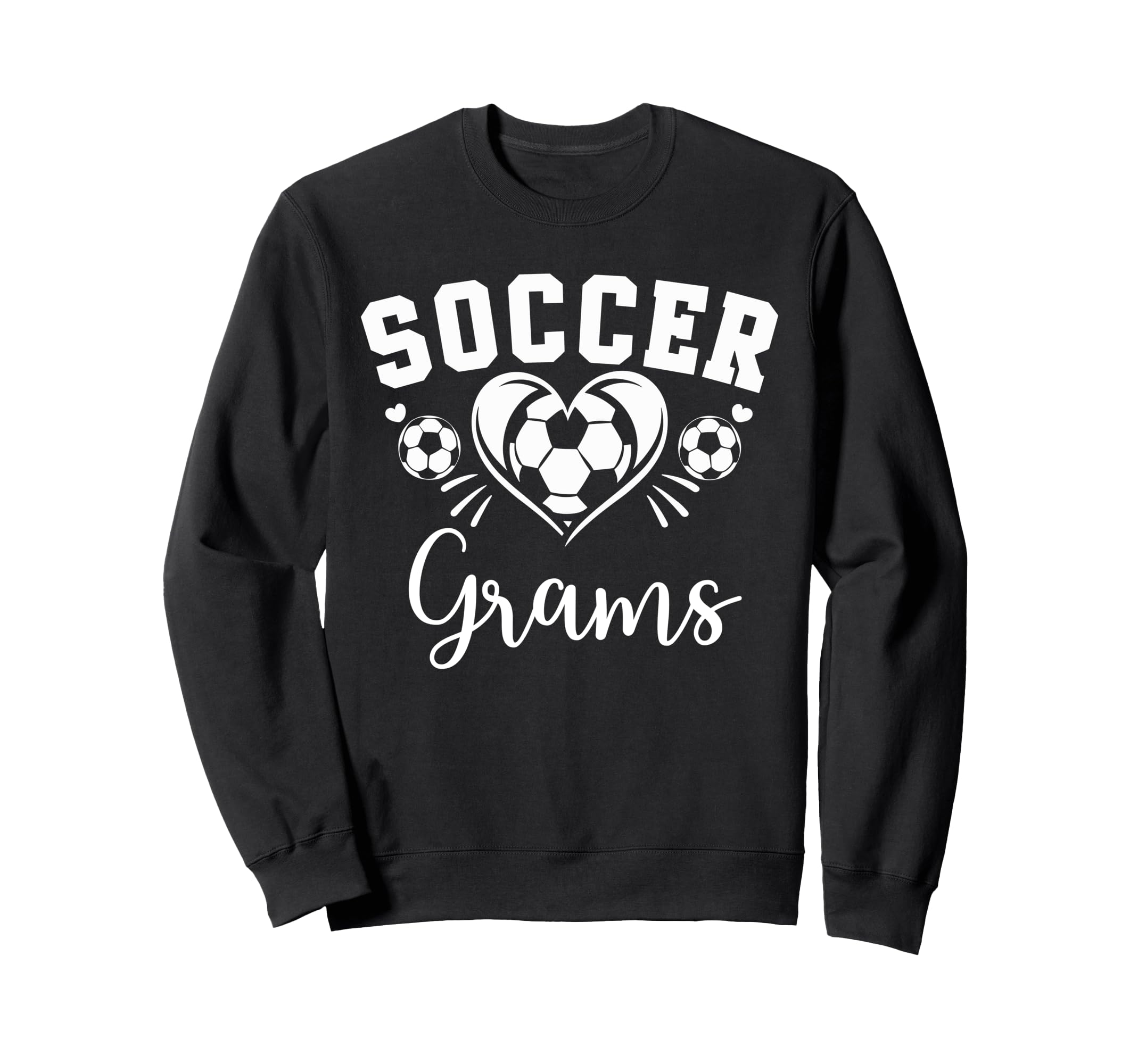 Soccer Grams Soccer Heart Sweatshirt - Casual Everyday Wear for Adults