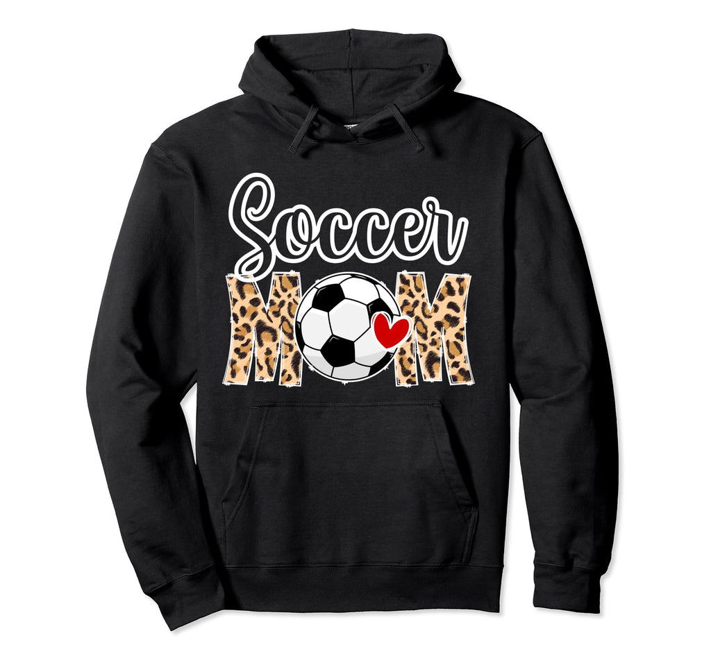 Soccer Mom Leopard Mom Soccer Player Hoodie - Custom Art Print for Adults