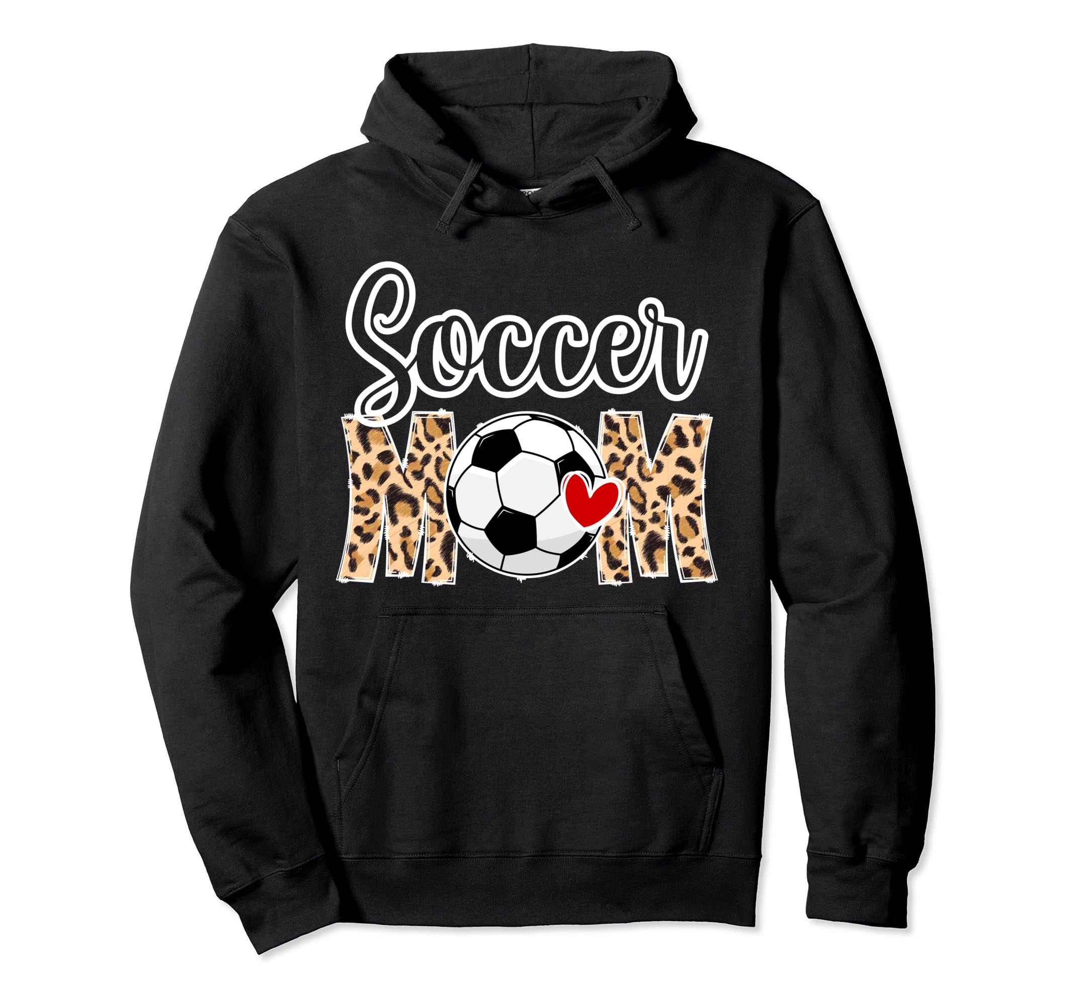 Soccer Mom Leopard Mom Soccer Player Hoodie - Custom Art Print for Adults