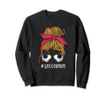 Soccer Mom Messy Bun Soccer Sweatshirt - Fun Novelty Design for Adults