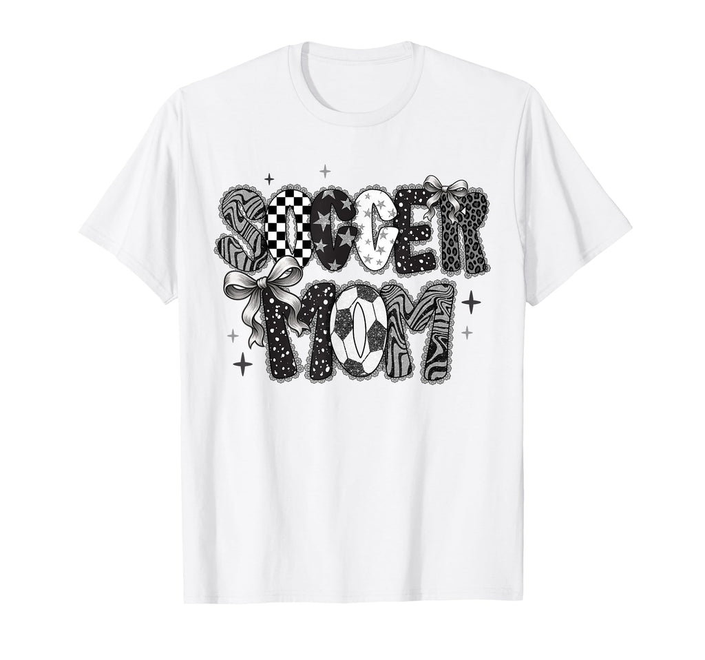 Preppy Soccer Mom Coquette Bow T-Shirt - Aesthetic Graphic Men Women