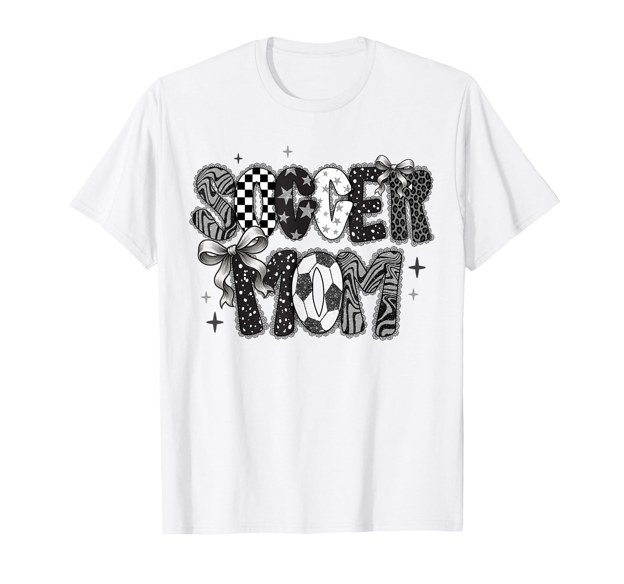 Preppy Soccer Mom Coquette Bow T-Shirt - Aesthetic Graphic Men Women