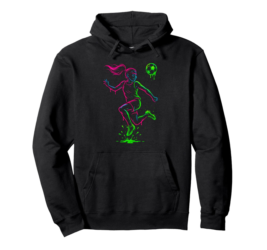 Soccer Color Outline Game Day Hoodie - Fun Novelty Design Men Women