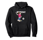 Boom Football Kicks Ball No Background Hoodie - Trendy Graphic for Adults