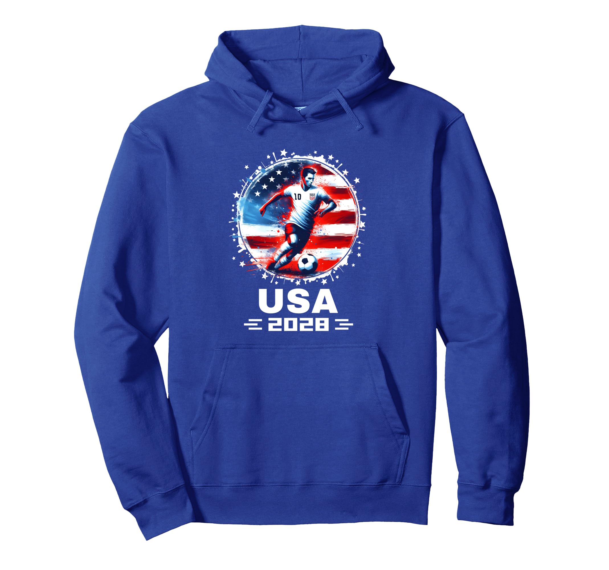 American Flag Soccer Team Soccer 2028 Hoodie - Fun Novelty Design Unisex