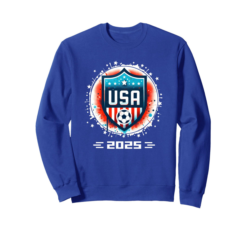 American Flag Soccer Team Soccer 2025 Sweatshirt - Novelty Apparel Unisex