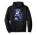 Soccer Unicorns Mom Aunt Sister Hoodie - Custom Art Print Unisex