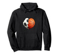 Split Heart Soccer Basketball Hoodie - Streetwear Style for Adults