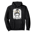 Bleached Soccer Mom Messy Bun Soccer Hoodie - Novelty Apparel Men Women