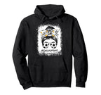 Bleached Soccer Mom Messy Bun Soccer Hoodie - Novelty Apparel Men Women