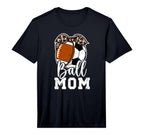 Mens Ball Mom Soccer Football Mom Football T-Shirt - Graphic Print Unisex