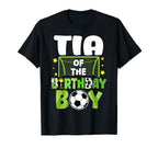Soccer Tia Birthday Party Family T-Shirt - Graphic Print for Adults