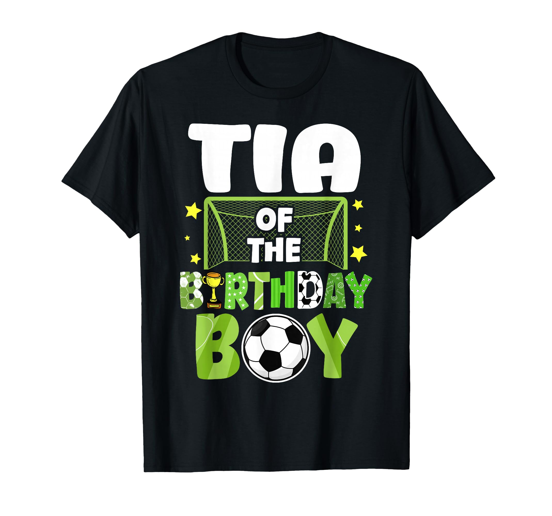 Soccer Tia Birthday Party Family T-Shirt - Graphic Print for Adults
