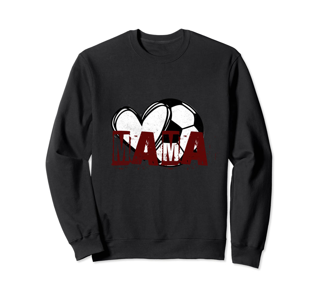 Love Heart Soccer Mama Football Gifts Sweatshirt - Graphic Print Unisex