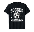 Coquette Bow Soccer Mamie Soccer Team T-Shirt - Graphic Print for Adults