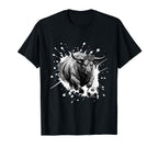 Bull Playing Soccer Sports Team Animal T-Shirt - Streetwear Style Unisex