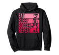 Eat Sleep Soccer Repeat Funny Footballer Hoodie - Graphic Print Unisex
