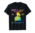 Just Who Loves Soccer T-Shirt - Trendy Graphic Unisex