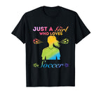 Just Who Loves Soccer T-Shirt - Trendy Graphic Unisex