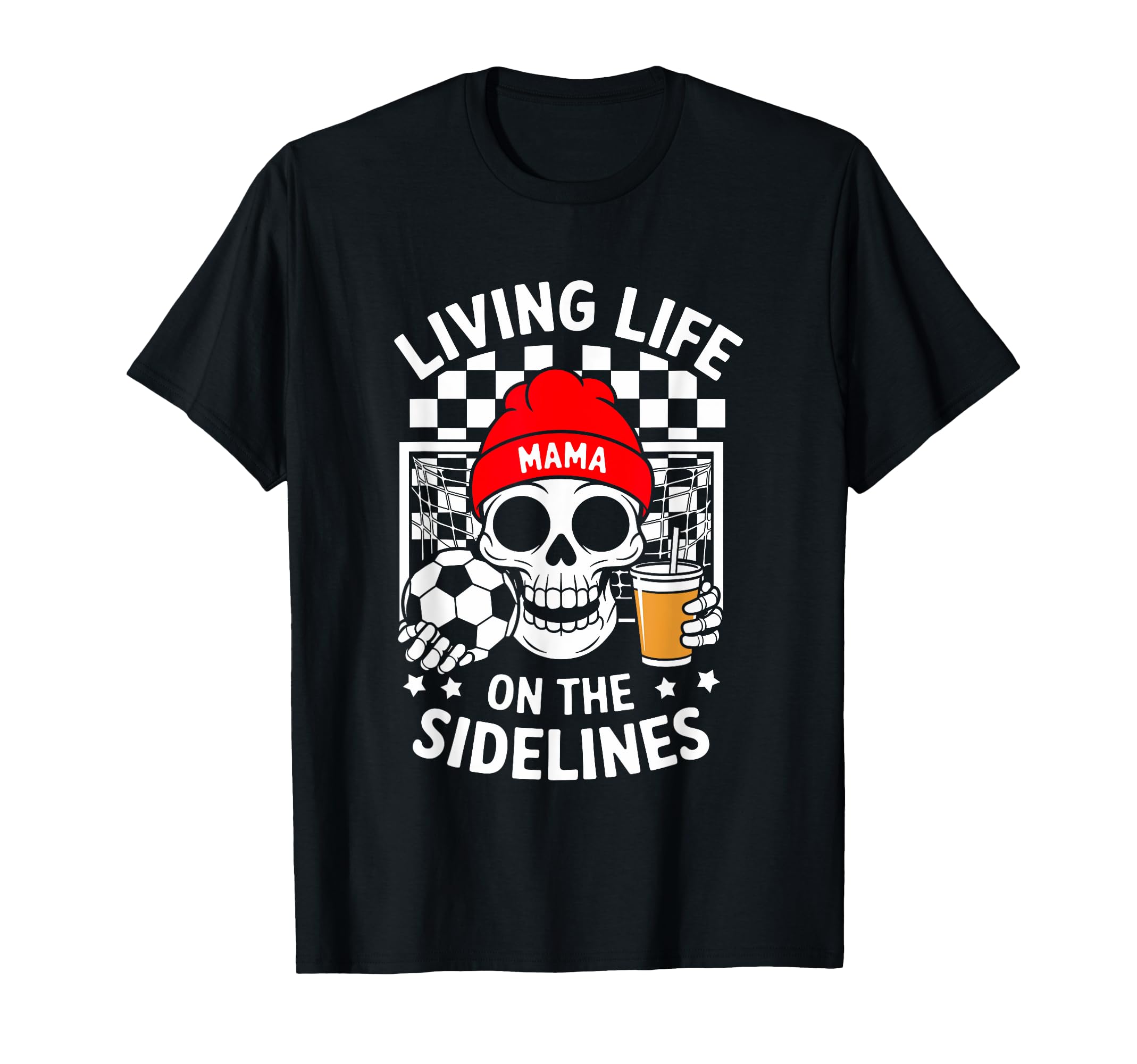 Living Life Sidelines Mama T-Shirt - Custom Art Print for Adults