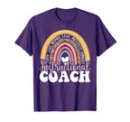 Instructional Coach Rainbow Leopard T-Shirt - Unique Graphic for Adults