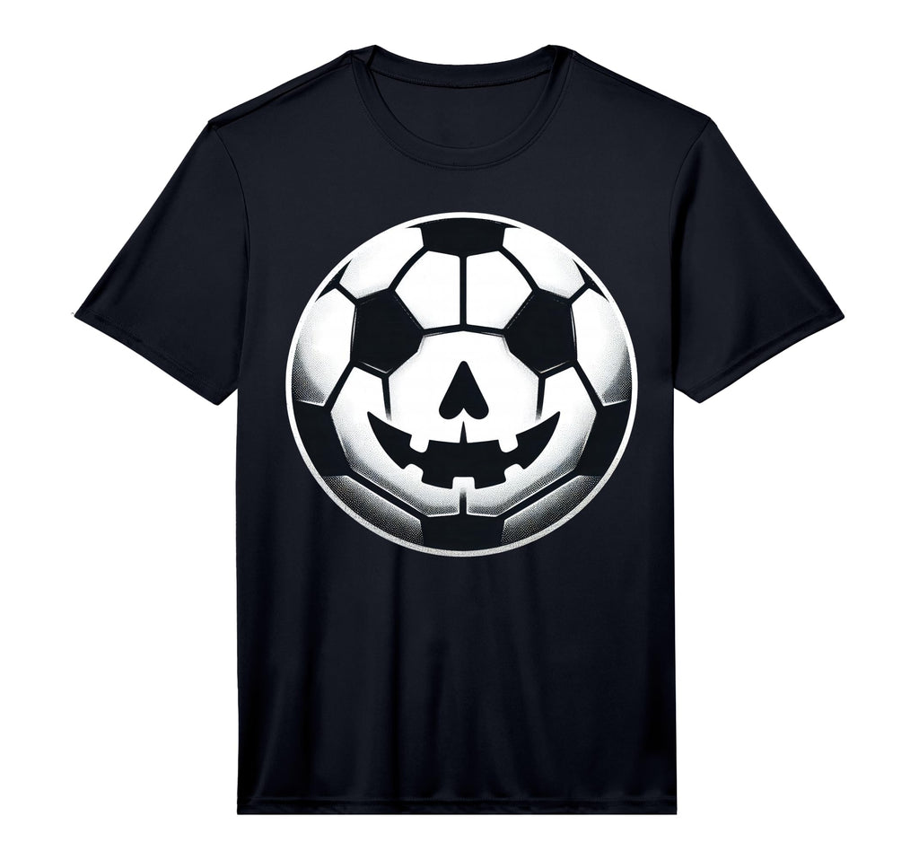 Halloween Jack O Lantern Soccer Player T-Shirt - Unique Graphic for Adults
