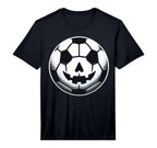Halloween Jack O Lantern Soccer Player T-Shirt - Unique Graphic for Adults