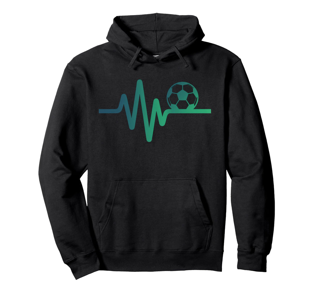 Soccer Heartbeat Line Football Love Hoodie - Casual Everyday Wear Unisex