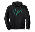 Soccer Heartbeat Line Football Love Hoodie - Casual Everyday Wear Unisex
