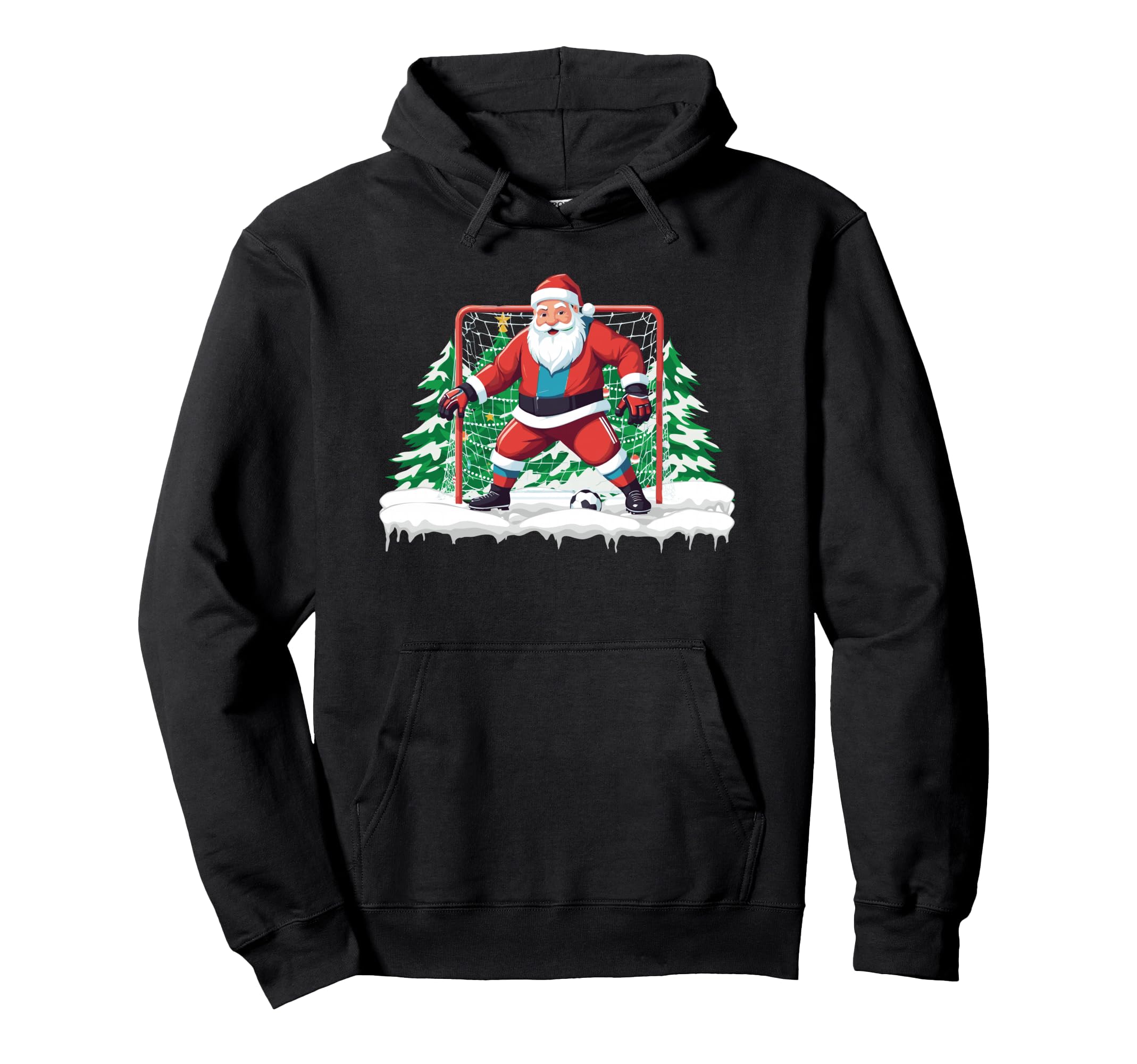 Soccer Goalie Santa Soccer Player Hoodie - Aesthetic Graphic Men Women
