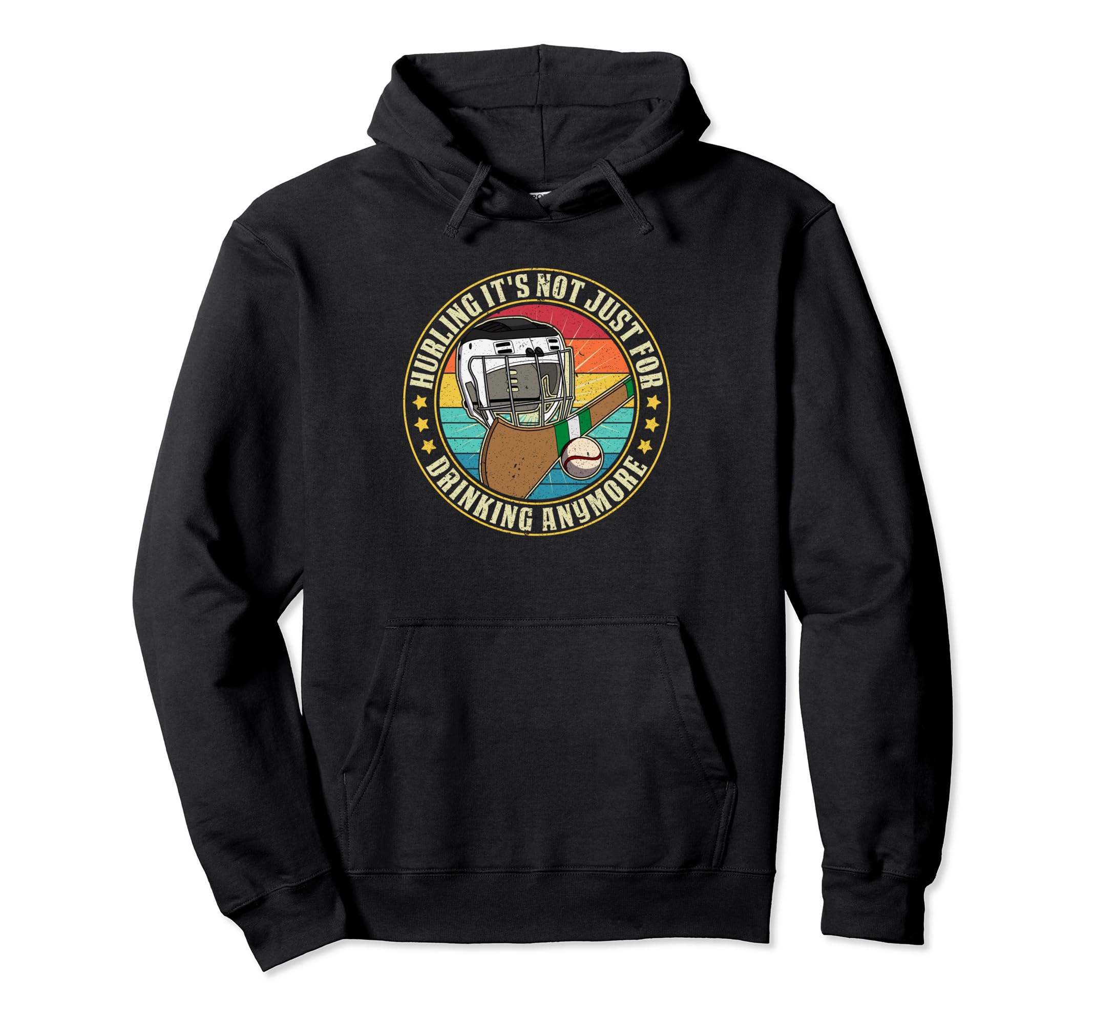 Hurling Helmet Athletic Goalkeeper Hoodie - Novelty Apparel for Adults