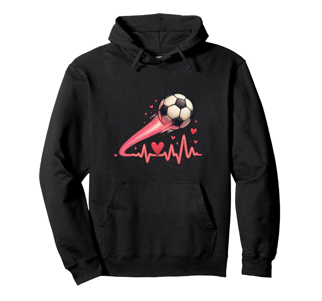 Soccer Heartbeat Motion Energy Art Hoodie - Graphic Print Men Women