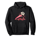 Soccer Heartbeat Motion Energy Art Hoodie - Graphic Print Men Women