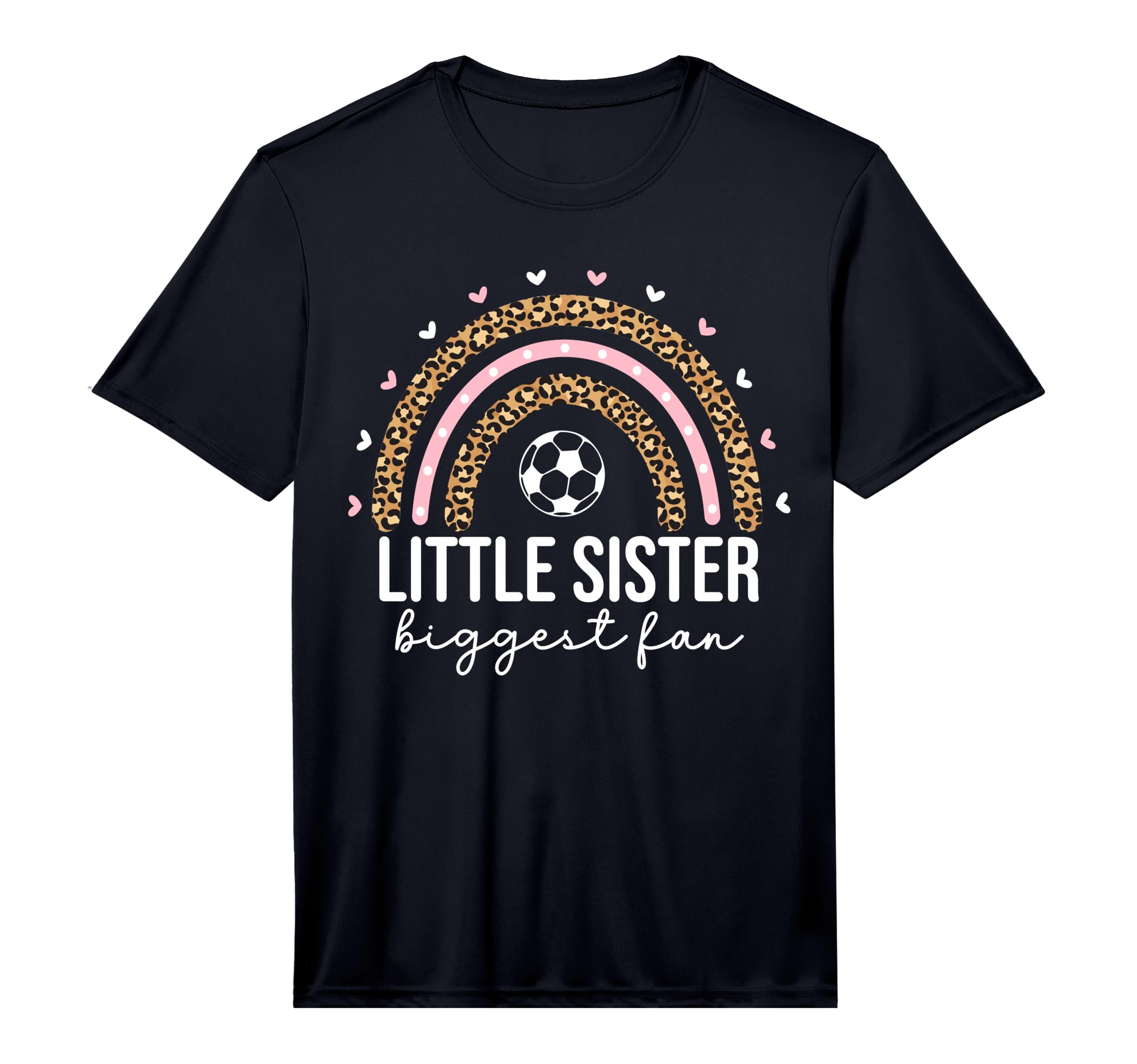 Little Sister Biggest Fan Soccer T-Shirt - Trendy Graphic Men Women
