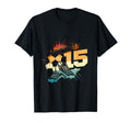 15Th Birthday Soccer Player Football 15 T-Shirt - Trendy Graphic Unisex