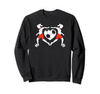 Soccer Players Soccer Ball Heart Sweatshirt - Custom Art Print Men Women