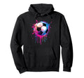 Soccer Awesome Colorful Soccer Drip Hoodie - Aesthetic Graphic for Adults
