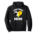 Loud Proud Mom Soccer Softball Heart Hoodie - Streetwear Style for Adults