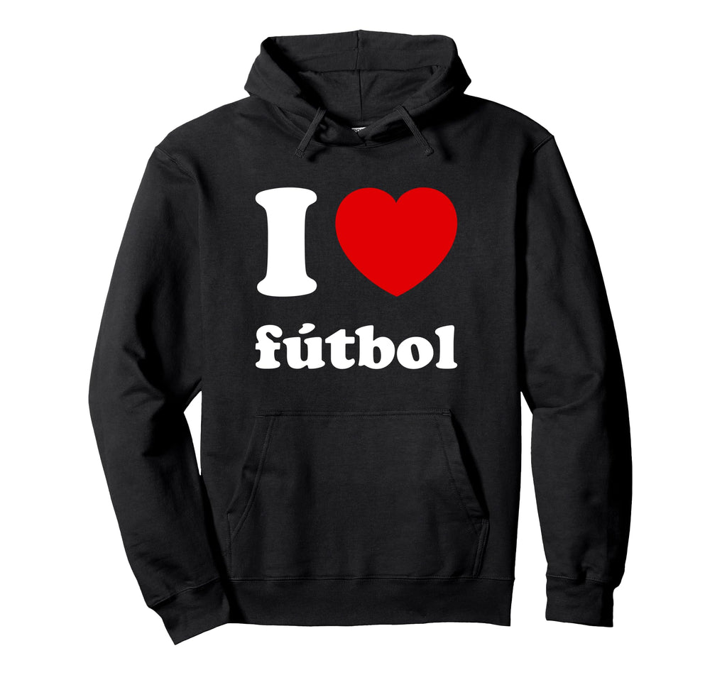 I Love Heart F Tbol Futbol Soccer Hoodie - Fun Novelty Design for Adults