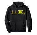 Jamaica Jamaican Heartbeat Hooded Sweatshirt - Graphic Print Men Women