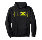 Jamaica Jamaican Heartbeat Hooded Sweatshirt - Graphic Print Men Women