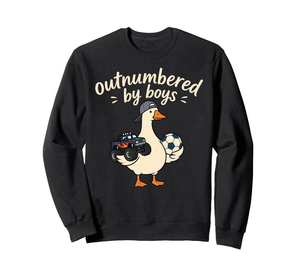 Funny Mom Silly Goose Outnumbered Sweatshirt - Custom Art Print for Adults