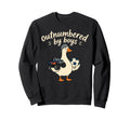 Funny Mom Silly Goose Outnumbered Sweatshirt - Custom Art Print for Adults