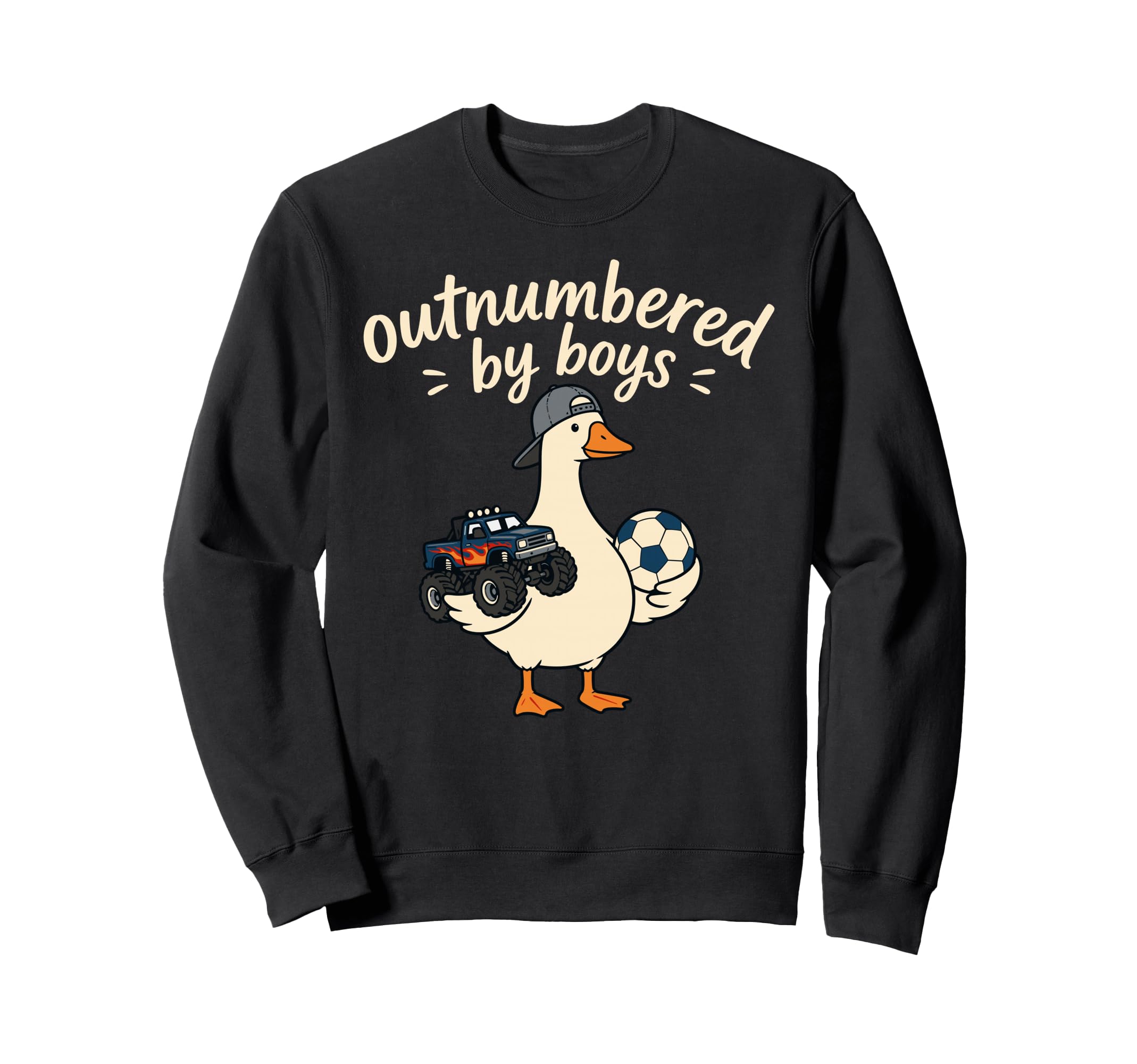 Funny Mom Silly Goose Outnumbered Sweatshirt - Custom Art Print for Adults