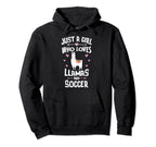 Just Who Loves Llamas And Soccer Gift Hoodie - Casual Everyday Wear Unisex