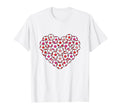 Heart Shaped Soccer Ball Pattern T-Shirt - Streetwear Style Men Women