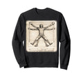 Funny Artistic Vitruvian Art Soccer Sweatshirt - Graphic Print Unisex